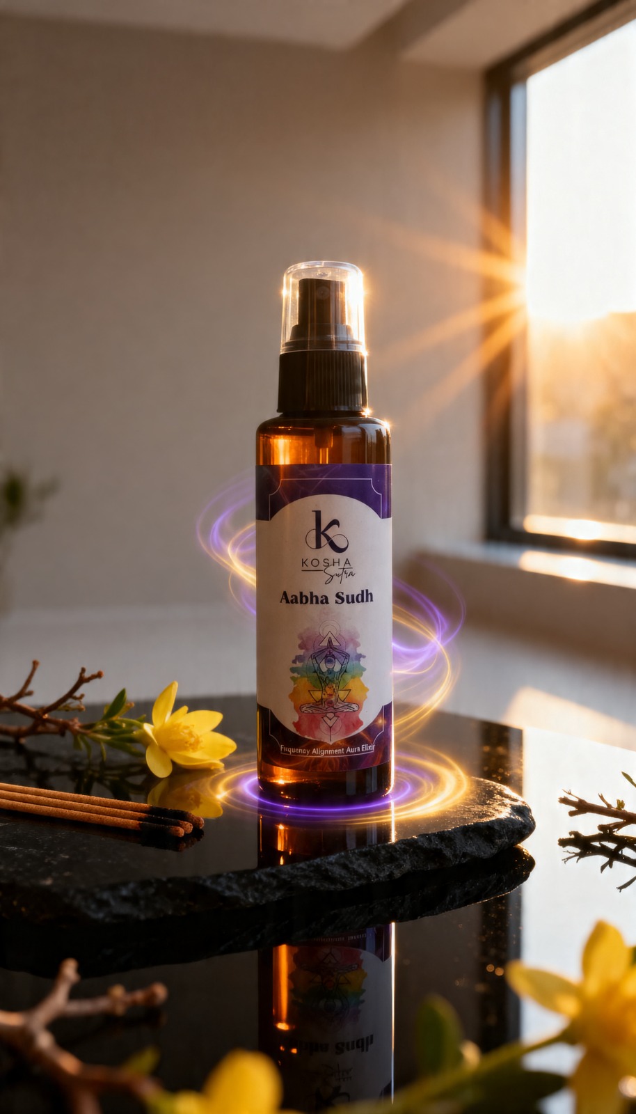 Kosha Sutra botanical wellness products — plant-based oils and skincare ritual